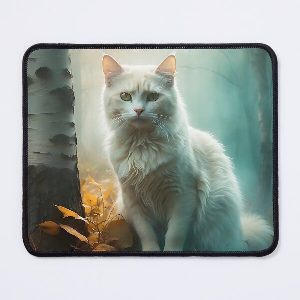 Item preview, Otherworldly Cat in Autumnal Mist | Cinematic Woodland Poster designed and sold by Valeree Store.
