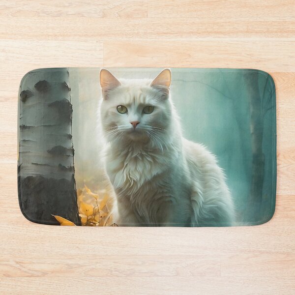 Item preview, Otherworldly Cat in Autumnal Mist | Cinematic Woodland Poster designed and sold by Valeree Store.