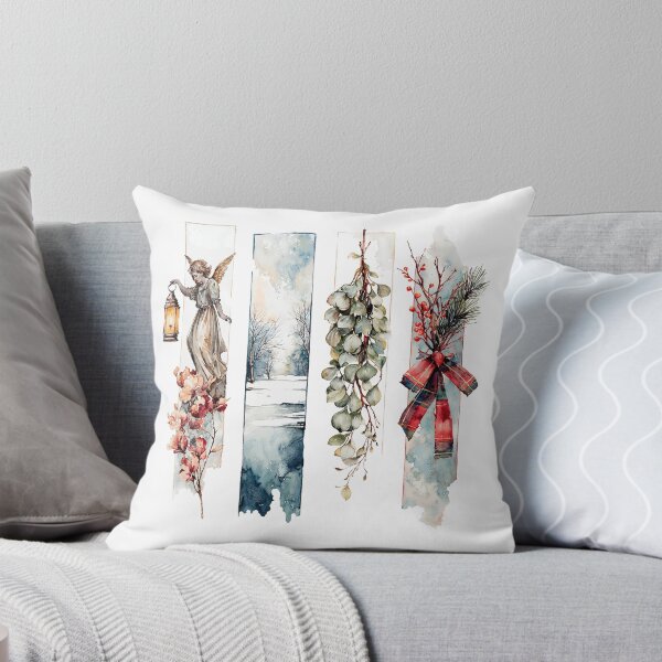 Item preview, Watercolor Angel and Eucalyptus Winter Strips designed and sold by Anastasiia Yurevych.