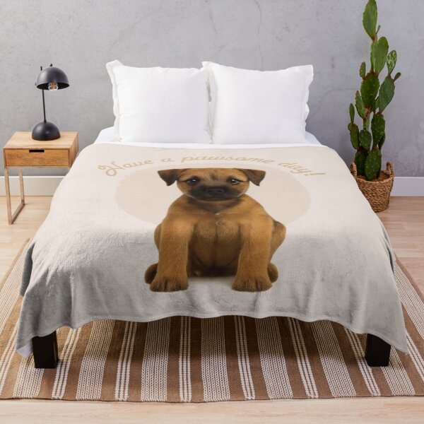 Item preview, Border Terrier Puppy – Have a Pawsome Day - Mocha designed and sold by Clever Cookie.