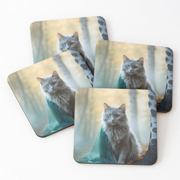 Item preview, Mystical Cat in Autumn Forest | Grainy Vintage Atmosphere designed and sold by Valeree Store.