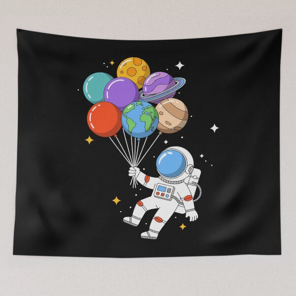 Item preview, Astronaut Holding Planet Space Art for Boys Girls STEM Kids designed and sold by TrinaEspinoza.