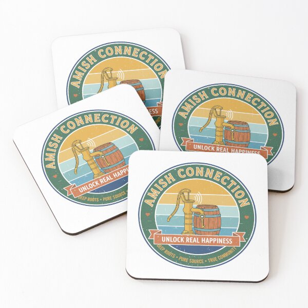 Item preview, Amish Connection - Unlock Real Happiness - Vintage Low-Tech Humor designed and sold by RedDelaney.