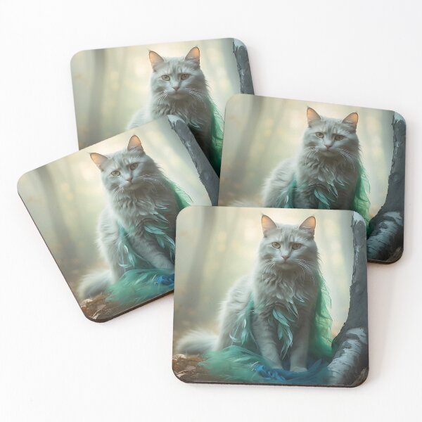 Item preview, Cat in Misty Autumnal Woods | Cinematic Dream Print designed and sold by Valeree Store.