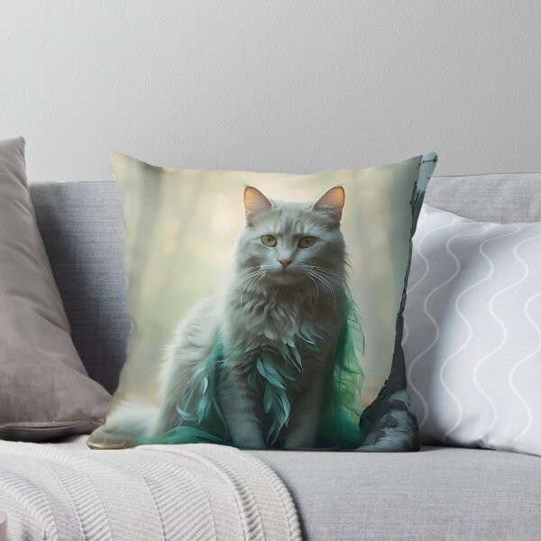 Item preview, Cat in Misty Autumnal Woods | Cinematic Dream Print designed and sold by Valeree Store.
