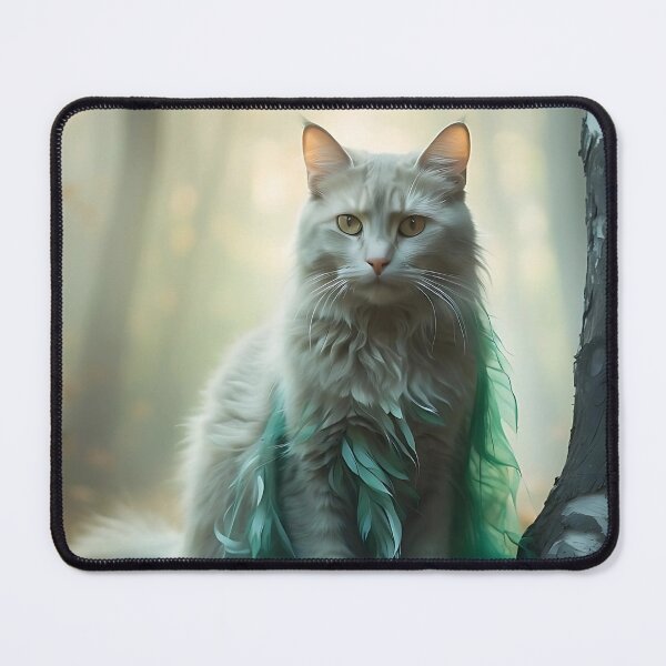 Item preview, Cat in Misty Autumnal Woods | Cinematic Dream Print designed and sold by Valeree Store.