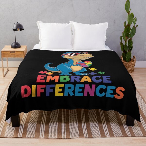 Item preview, Autism Awareness Dinosaur T-Rex Embrace Differences Puzzle designed and sold by TrinaEspinoza.
