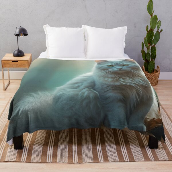 Item preview, Solitary Cat in Foggy Birch | Atmospheric Enchanted Poster designed and sold by Valeree Store.