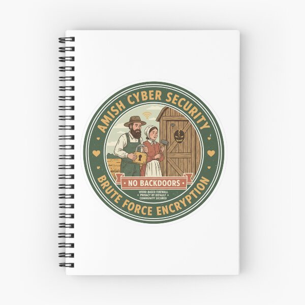 Item preview, Amish Cyber Security - Brute Force Encryption - Funny Low-Tech Meme designed and sold by RedDelaney.