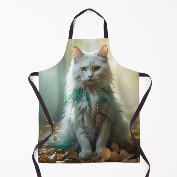 Aperçu de l'œuvre Chat éthéré aux reflets automnaux | Scène de forêt brumeuse à l'aquarelle créée et vendue par Valeree Store.