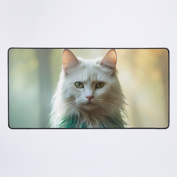 Item preview, Ethereal Cat with Autumn Glow | Misty Watercolor Forest Scene designed and sold by Valeree Store.