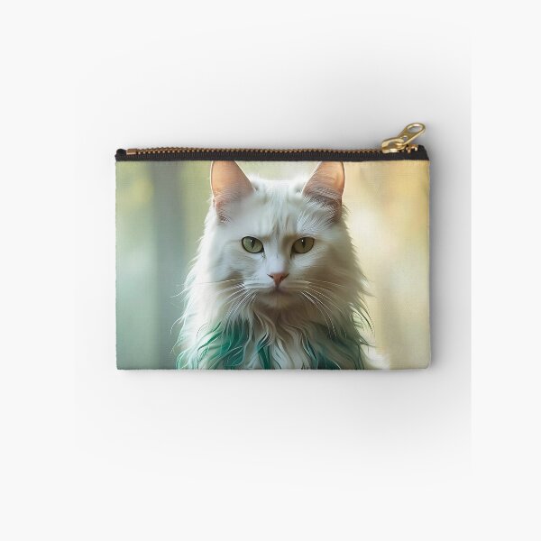 Item preview, Ethereal Cat with Autumn Glow | Misty Watercolor Forest Scene designed and sold by Valeree Store.