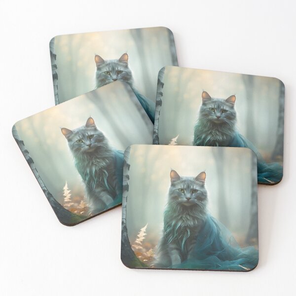 Item preview, Mystical Cat in Grainy Forest Mist | Vintage Autumn Aesthetic designed and sold by Valeree Store.