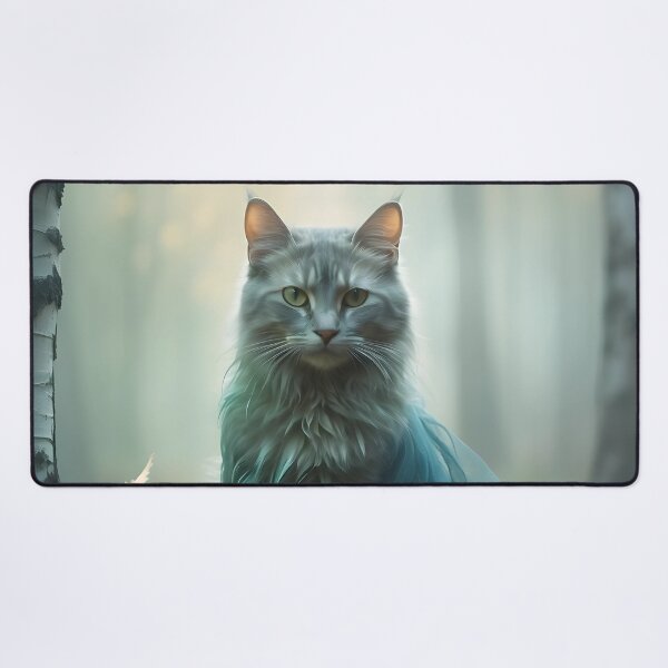 Item preview, Mystical Cat in Grainy Forest Mist | Vintage Autumn Aesthetic designed and sold by Valeree Store.