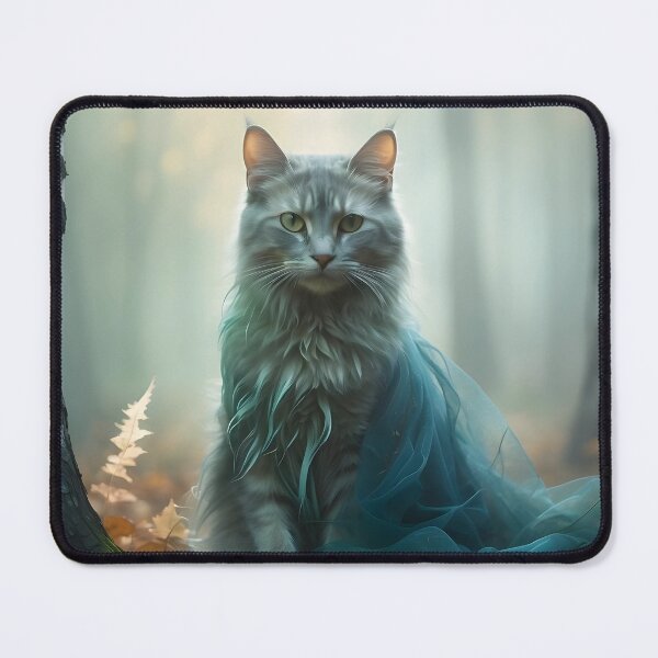 Item preview, Mystical Cat in Grainy Forest Mist | Vintage Autumn Aesthetic designed and sold by Valeree Store.