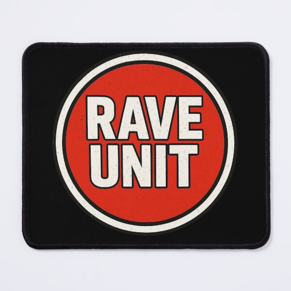 Item preview, Rave Unit — Industrial Techno & Bass Crew Logo Design designed and sold by |TRSSHOP|.