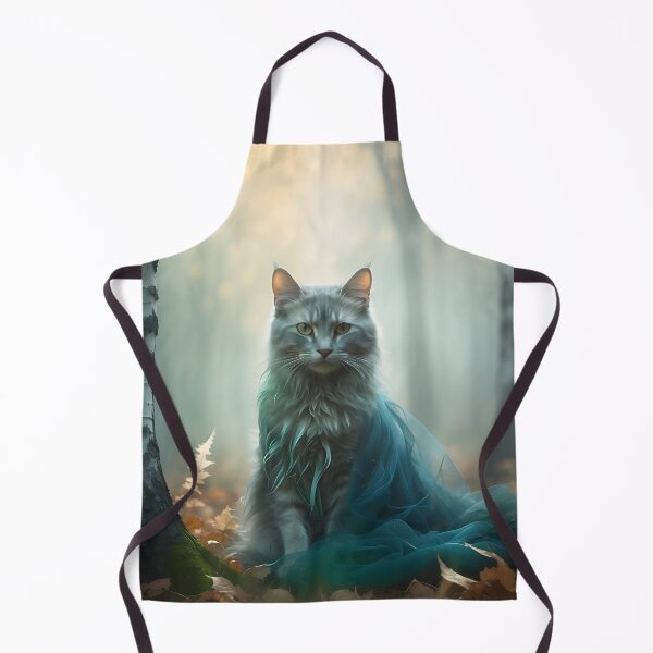 Aperçu de l'œuvre Chat mystique dans la brume granuleuse de la forêt | Esthétique automnale vintage créée et vendue par Valeree Store.