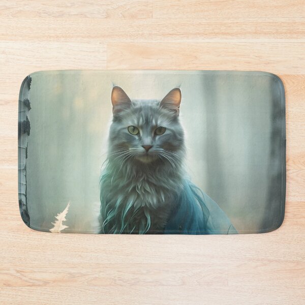 Item preview, Mystical Cat in Grainy Forest Mist | Vintage Autumn Aesthetic designed and sold by Valeree Store.