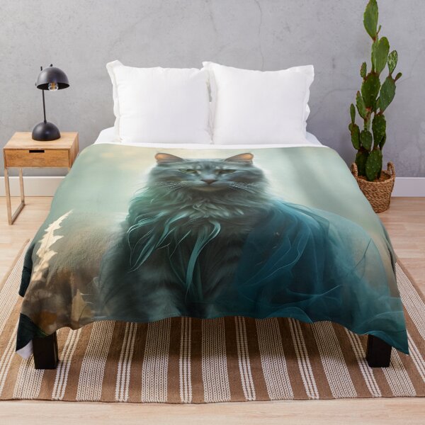 Item preview, Mystical Cat in Grainy Forest Mist | Vintage Autumn Aesthetic designed and sold by Valeree Store.