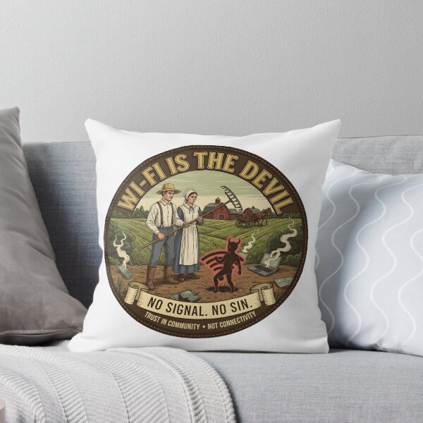 Item preview, Wi-Fi Is The Devil - No Signal, No Without - Funny Amish Low-Tech Humor designed and sold by RedDelaney.