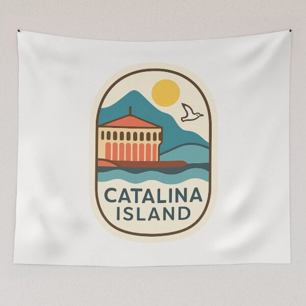 Item preview, Catalina Island California with Casino and Ocean View designed and sold by Places On Earth.