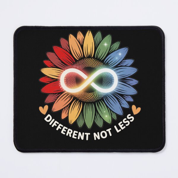Item preview, Autism Awareness & Support Different Not Less Neurodiversity designed and sold by tamdevo1.