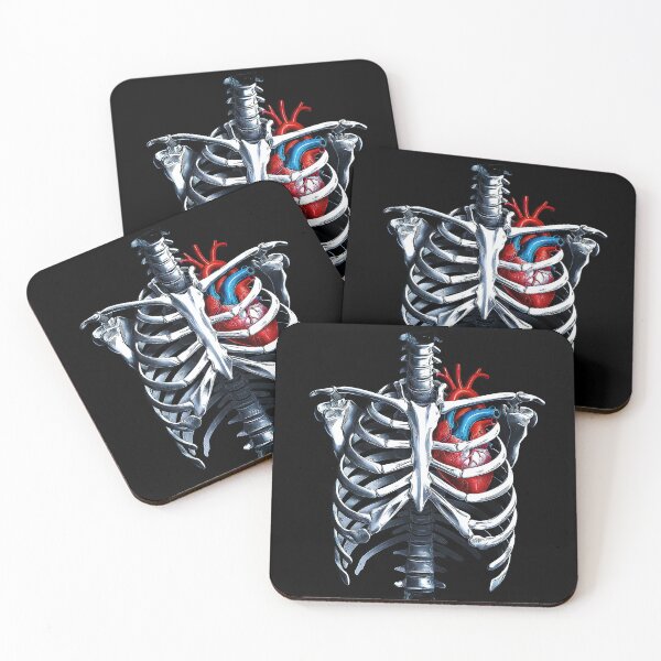 Item preview, Anatomical Ribcage Heart Gothic Anatomy Art designed and sold by Amanda's Factory.