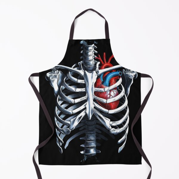 Item preview, Anatomical Ribcage Heart Gothic Anatomy Art designed and sold by Amanda's Factory.