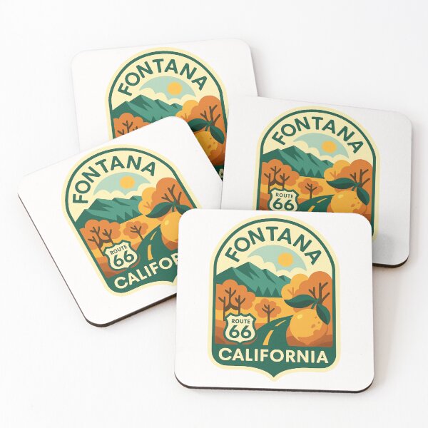 Item preview, Fontana California Route 66 with Citrus and Mountains designed and sold by Places On Earth.