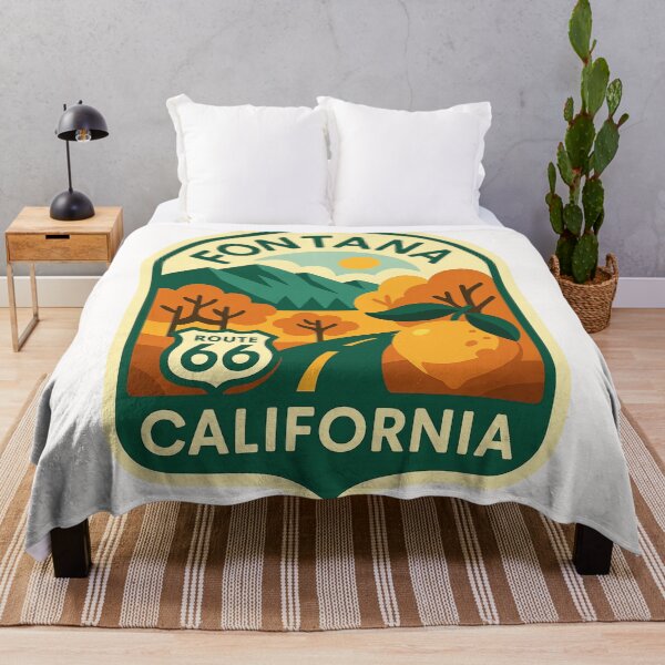 Item preview, Fontana California Route 66 with Citrus and Mountains designed and sold by Places On Earth.