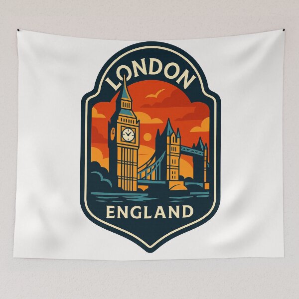 Item preview, London England Big Ben and Tower Bridge Sunset designed and sold by Places On Earth.