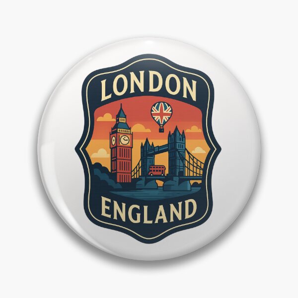 Item preview, London England with Big Ben and Union Jack Balloon designed and sold by Places On Earth.