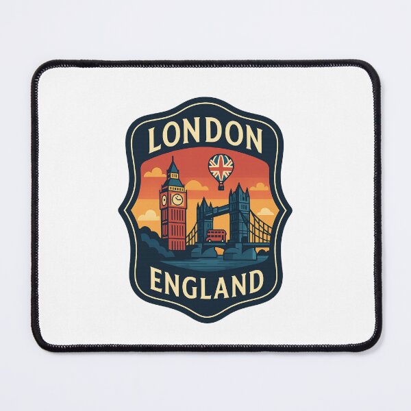 Item preview, London England with Big Ben and Union Jack Balloon designed and sold by Places On Earth.