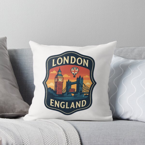 Item preview, London England with Big Ben and Union Jack Balloon designed and sold by Places On Earth.