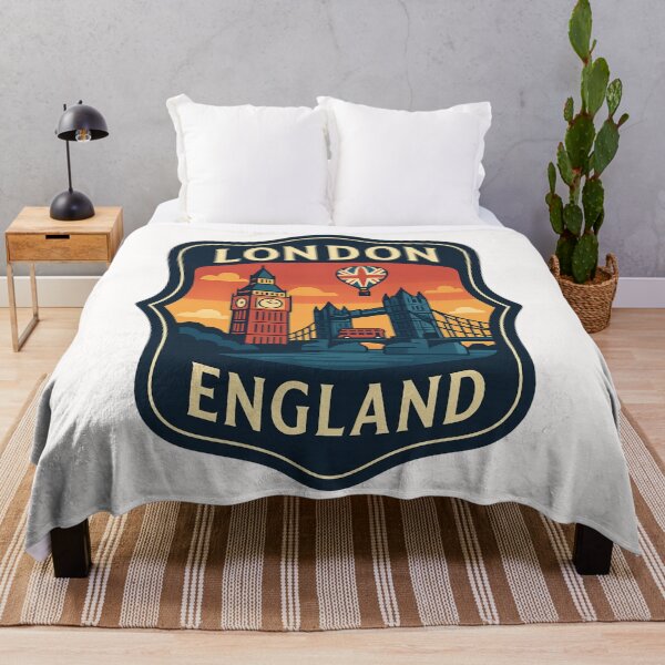 Item preview, London England with Big Ben and Union Jack Balloon designed and sold by Places On Earth.