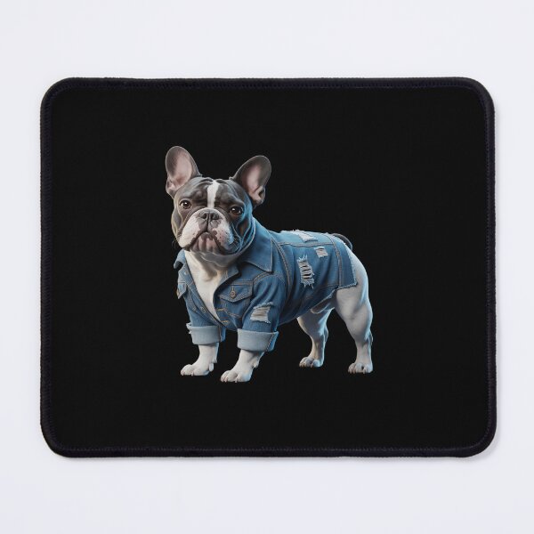 Item preview, Bulldog Pattern Patchwork Art French Bulldog In Denim Dog designed and sold by Sunset4Bones.
