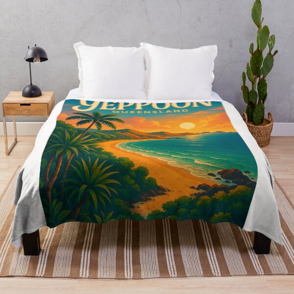 Item preview, Tropical Sunset Over Yeppoon Queensland Beach designed and sold by Places On Earth.