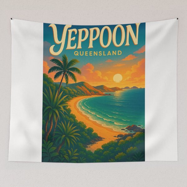 Item preview, Tropical Sunset Over Yeppoon Queensland Beach designed and sold by Places On Earth.