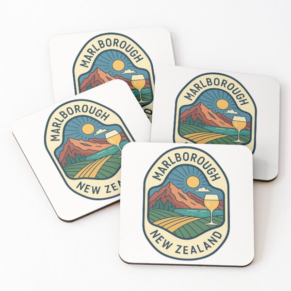 Item preview, Marlborough New Zealand with Vineyards and Mountains designed and sold by Places On Earth.