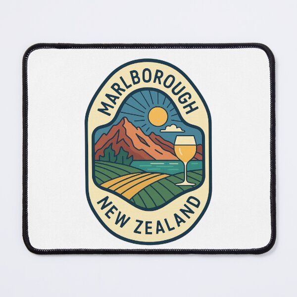 Item preview, Marlborough New Zealand with Vineyards and Mountains designed and sold by Places On Earth.