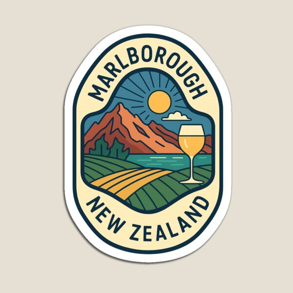 Item preview, Marlborough New Zealand with Vineyards and Mountains designed and sold by Places On Earth.