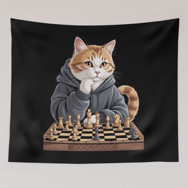 Item preview, Chess Mens, Womens & Kids Cat Chess player designed and sold by Sunset4Bones.
