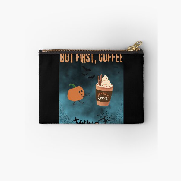 Item preview, 'But First Coffee' Pumpkin- Casual Vintage Dsign for Pumpkin Spice Lovers designed and sold by AtushaSpark.