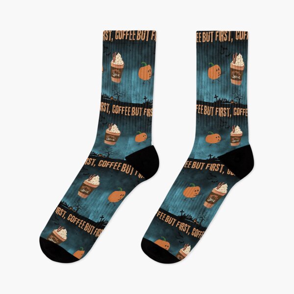 Item preview, 'But First Coffee' Pumpkin- Casual Vintage Dsign for Pumpkin Spice Lovers designed and sold by AtushaSpark.
