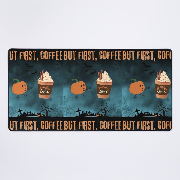 Item preview, 'But First Coffee' Pumpkin- Casual Vintage Dsign for Pumpkin Spice Lovers designed and sold by AtushaSpark.
