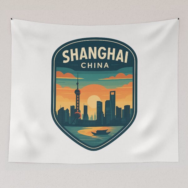 Item preview, Shanghai China Skyline with Huangpu River designed and sold by Places On Earth.