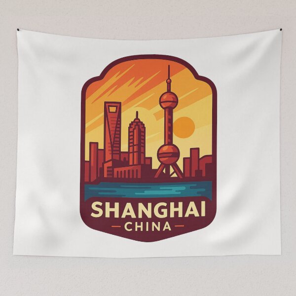 Item preview, Shanghai China Sunset with Skyscrapers designed and sold by Places On Earth.