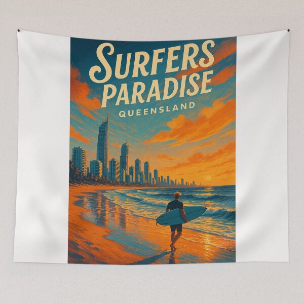 Item preview, Surfers Paradise Queensland Beachfront Evening designed and sold by Places On Earth.