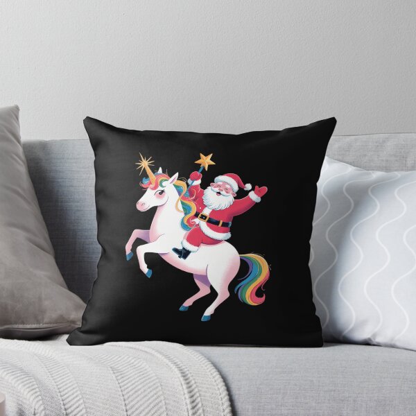 Item preview, Christmas Santa Riding Unicorn Xmas Rainbow designed and sold by DeadlockCrew.