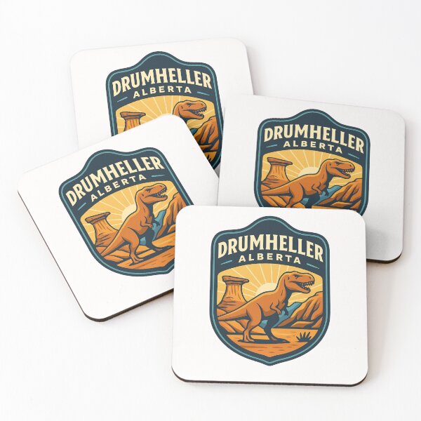 Item preview, Drumheller Alberta with Hoodoos and Tyrannosaurus Rex designed and sold by Places On Earth.